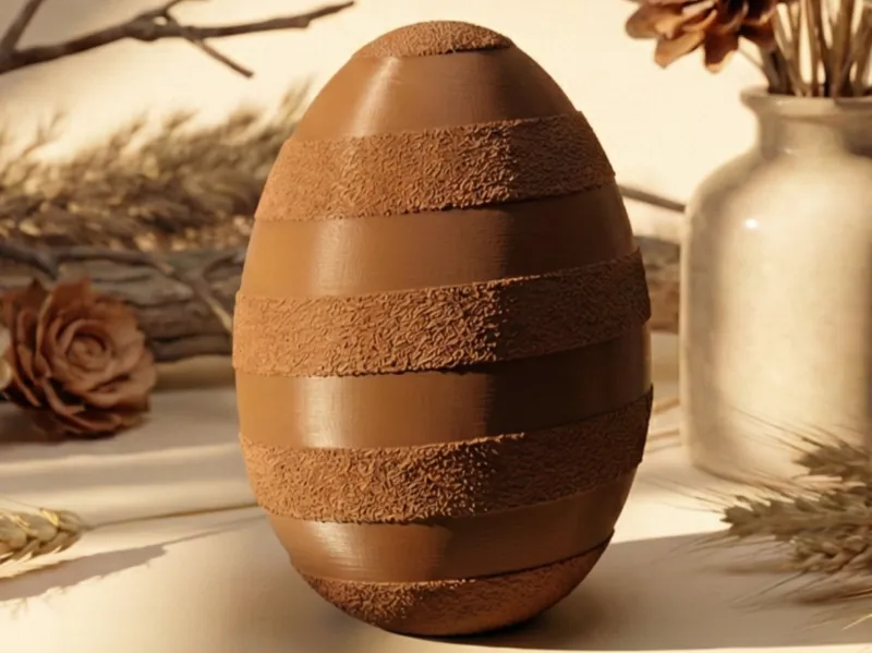 Textured Easter Egg - Modern Minimalist Decoration