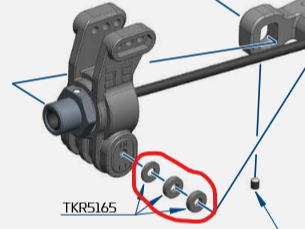 Tekno TKR5165 Hinge Pin Wheelbase Shims EB