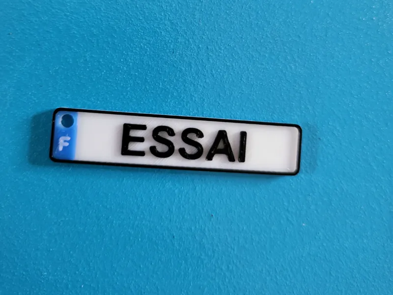 car plate keychain