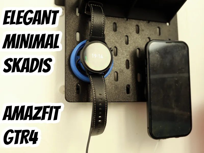 Minimal Amazfit GTR4 Charger Mount for IKEA SKÅDIS