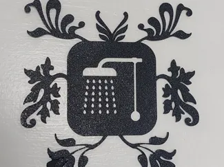Shower Sign (leaf/flower)