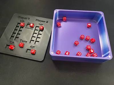 Dice Tray magnetic with AOS Spearhead tracker lid