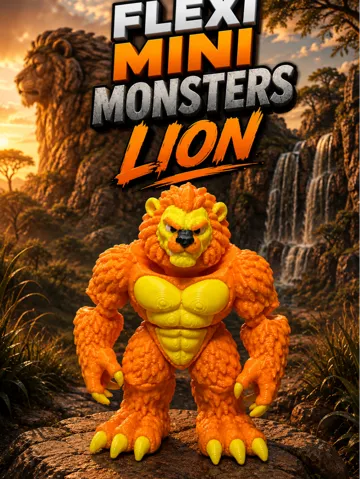 Modelo para impresión 3D: Flexi Mini Monsters: Lion — vista de referencia 2