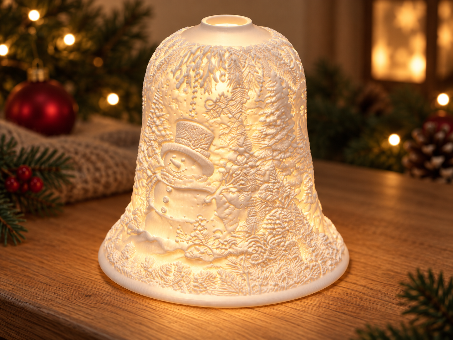 Schneemann-Glocke – Weihnachtsglocke für LED - 1