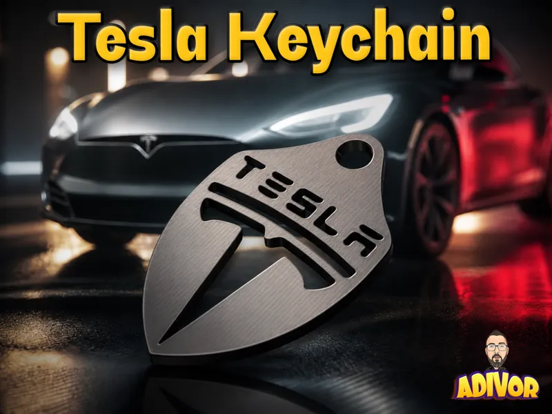 Tesla Keychain - Fast Print