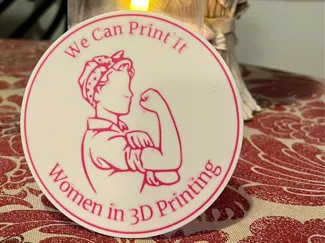 Women in 3d Printing Coaster