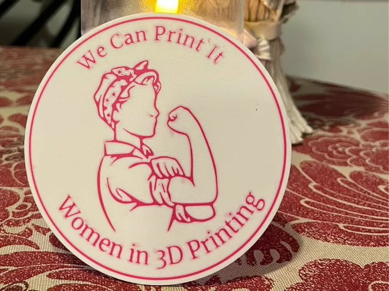 Women in 3d Printing Coaster