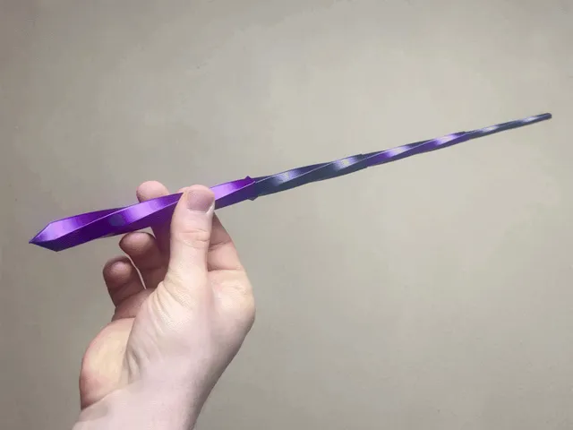 Twisted collapsing magic wand