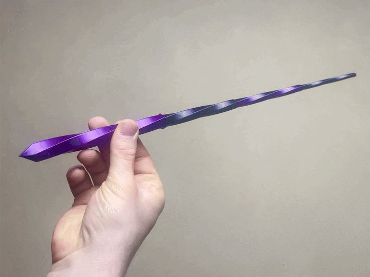 Twisted collapsing magic wand