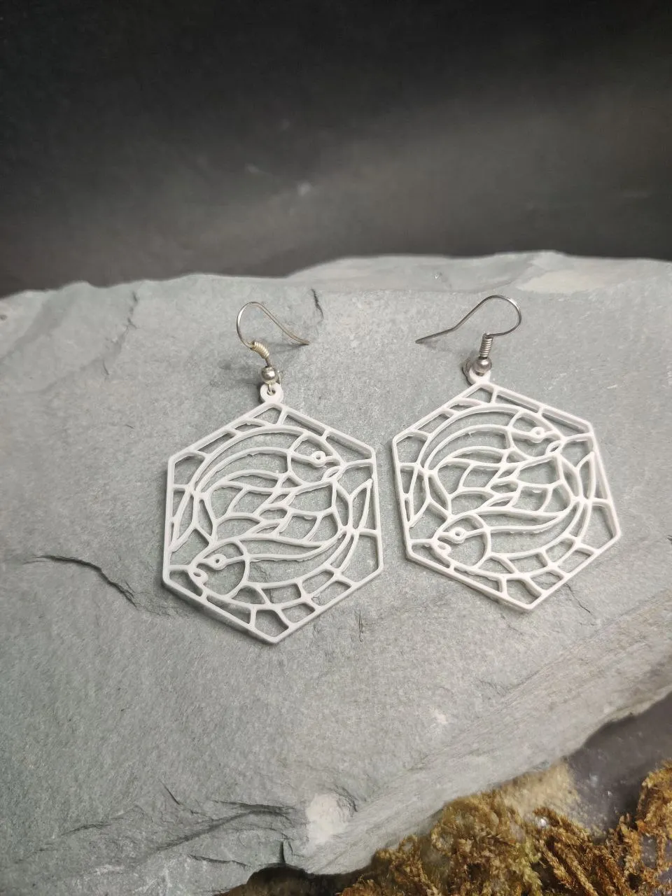 Stained-Glass Koi Earring view 3