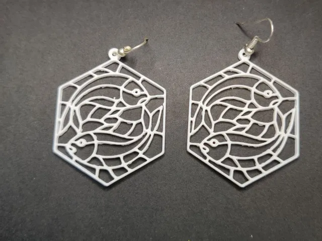 Stained-Glass Koi Earring