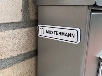 Briefkasten Namensschild Klingelschild - anpassbar