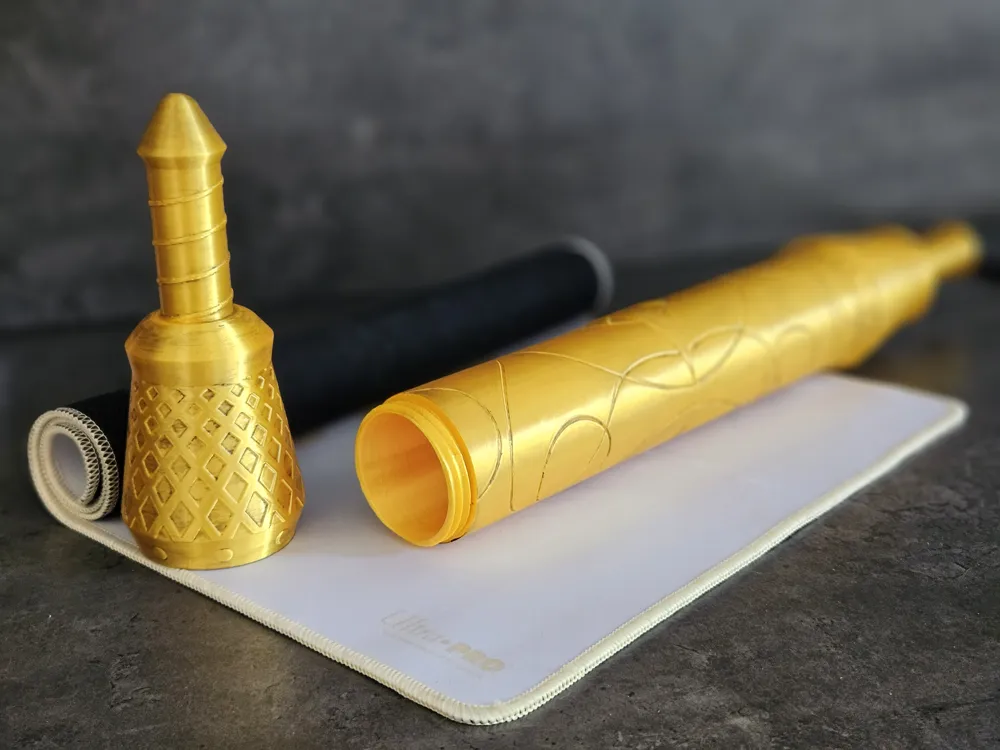 Tubo porta-tapete de jogo inspirado em Elder Scrolls para MTG/TCG — imagem 4