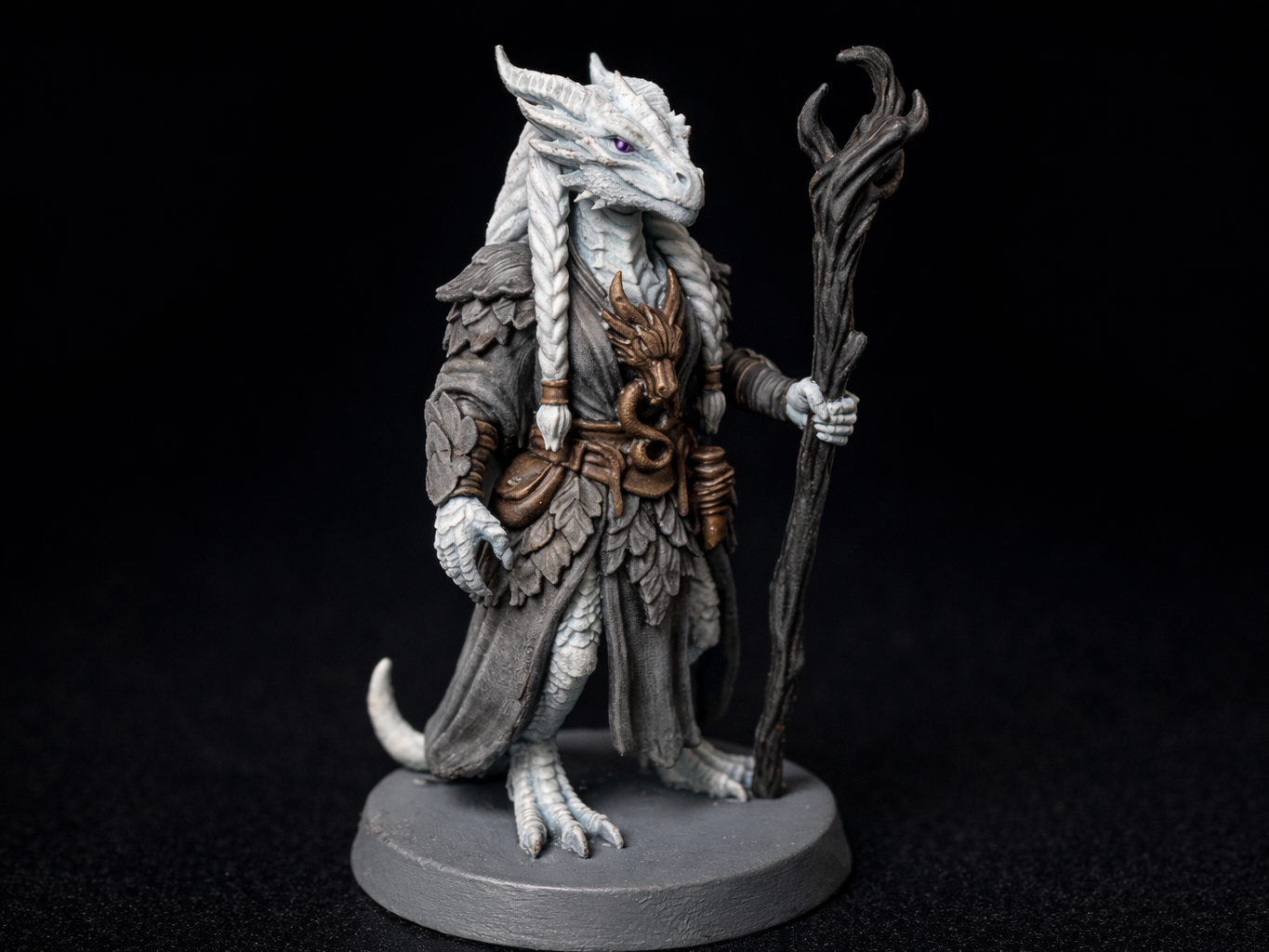 Dragonborn Druid Character  D&D Miniature 