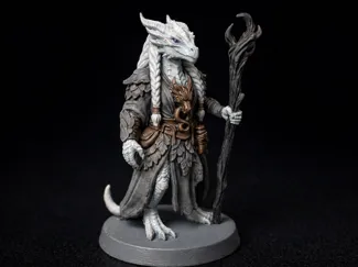 Dragonborn Druid Character  D&D Miniature 