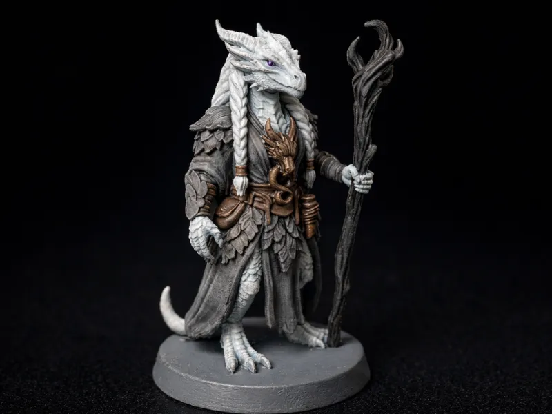 Dragonborn Druid Character  D&D Miniature 