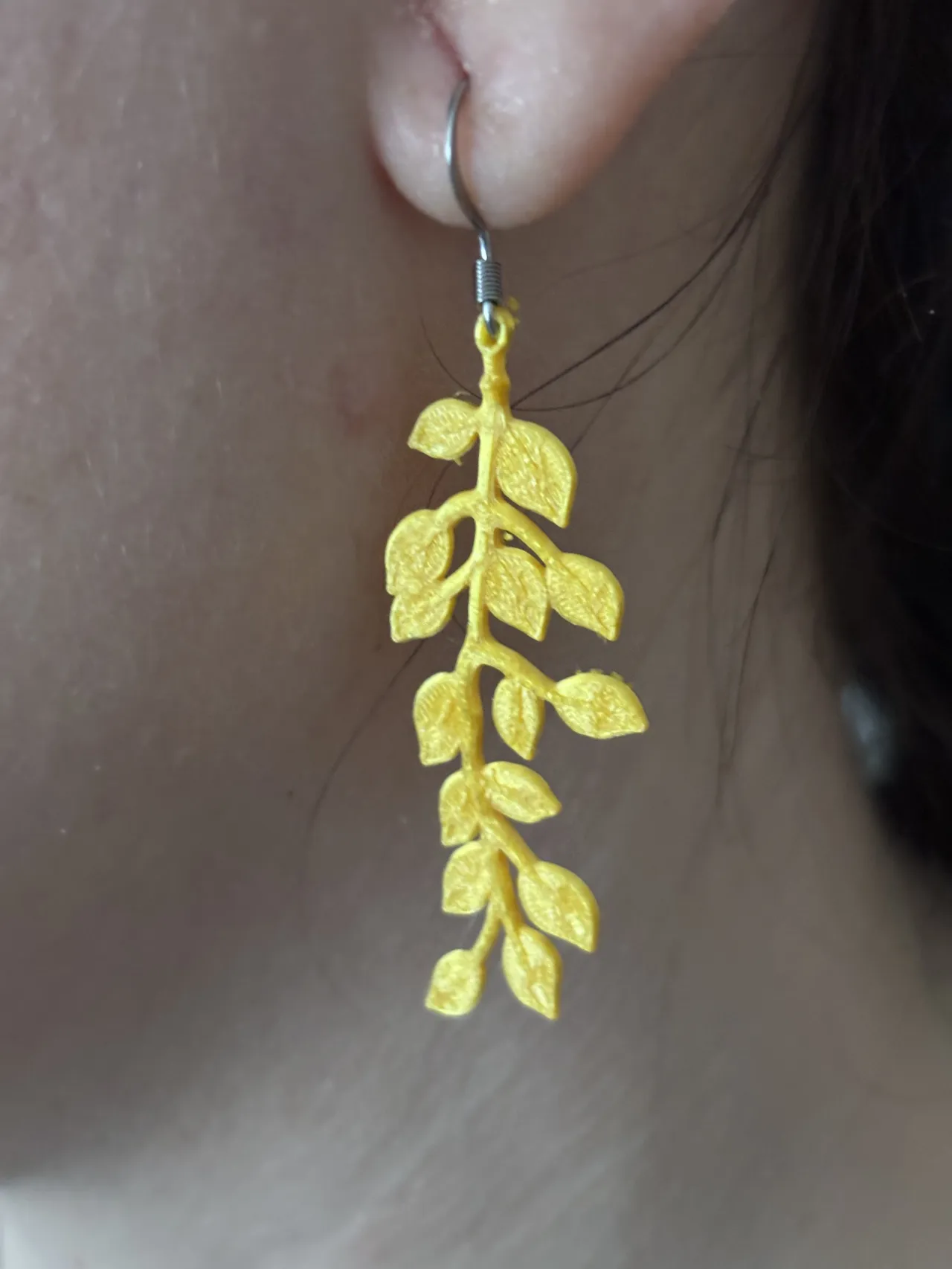 Leaf earrings view 4