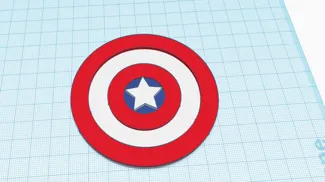 Captain America's shield coaster
