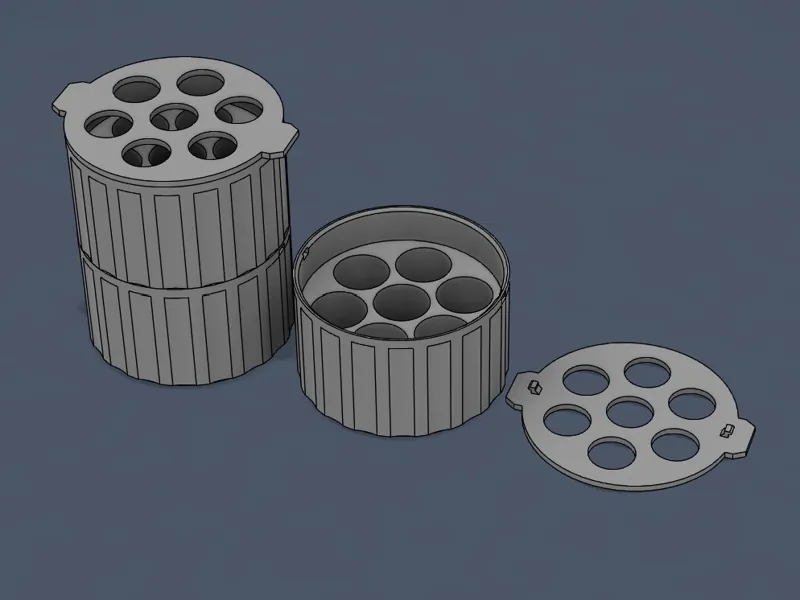 Stackable CR123 Box and Lid
