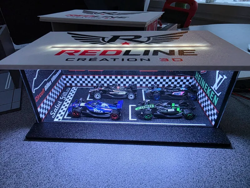 Garage F1 Premium 1/64  Diorama avec éclairage LED