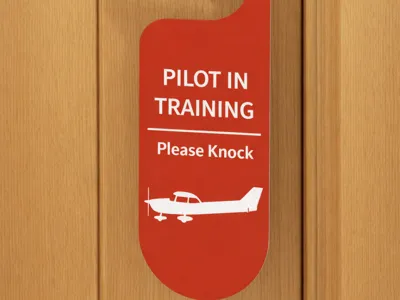 Pilot in Training Door Hanger – Please Knock