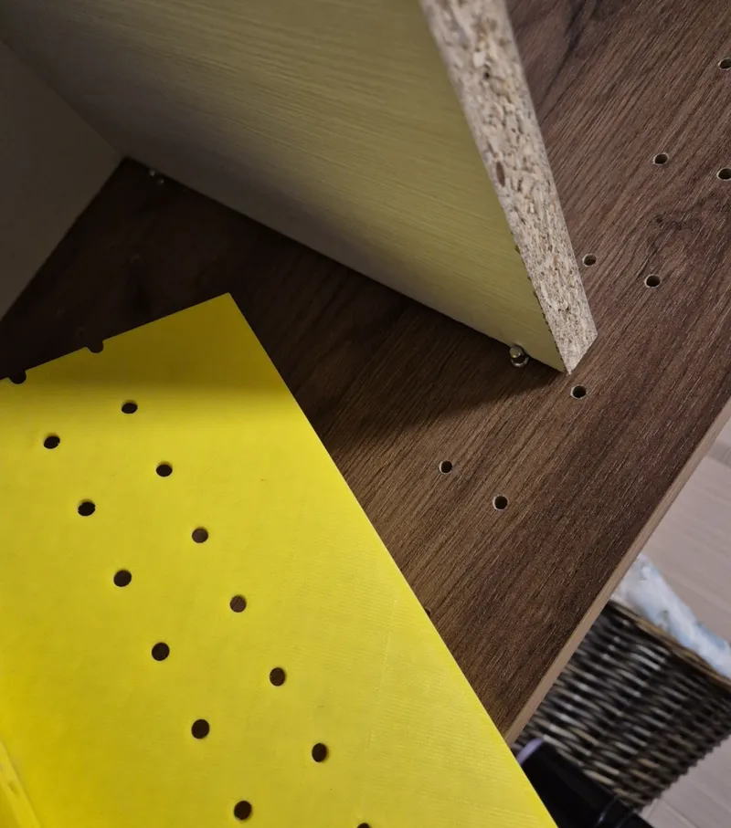 Drilling jig for pins shelves 5mm and 8mm 