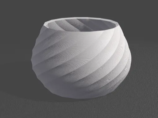 Pot de fleurs en spirale