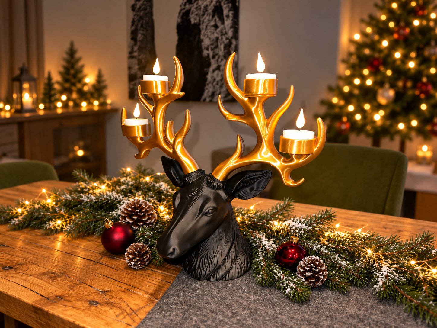 Hirsch Teelichthalter - Advent - no AMS - 1
