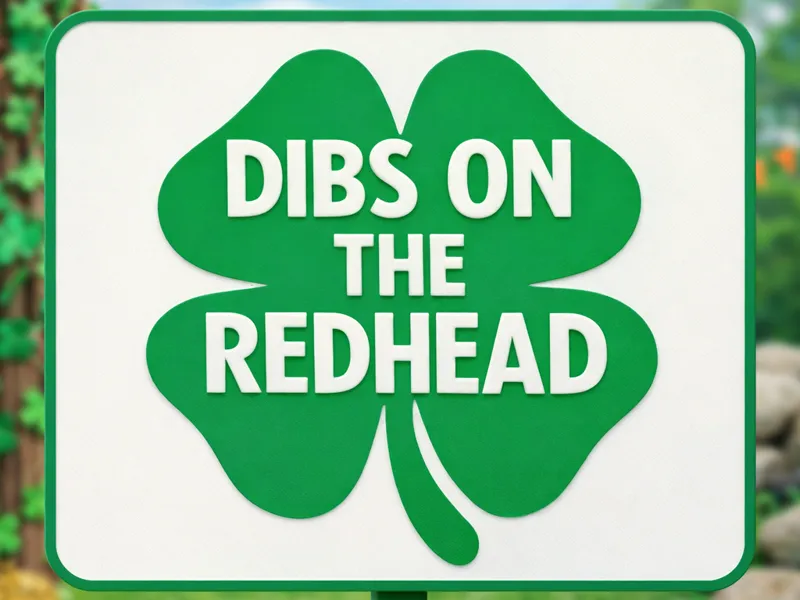 Dibs on the Redhead Funny St. Patrick’s Day Sign