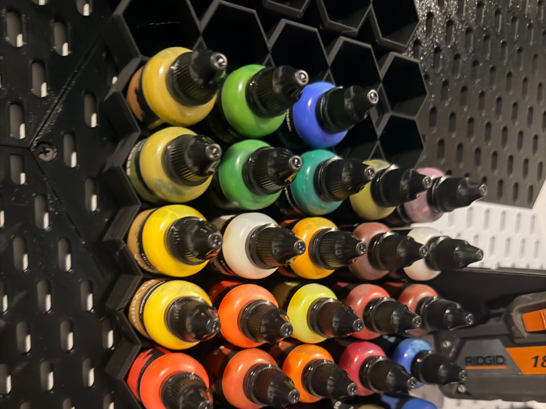 Air Brush Hexagon Skadis Rack for 30ml Bottles