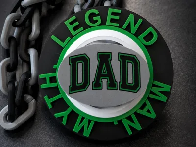 DAD - Man, Myth, Legend - spinning hpye chain!  