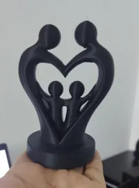 Sculpture « Union Familiale » — cœur — photo 3