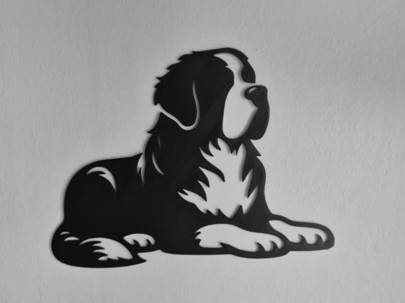 Sankt bernhard dog wall art