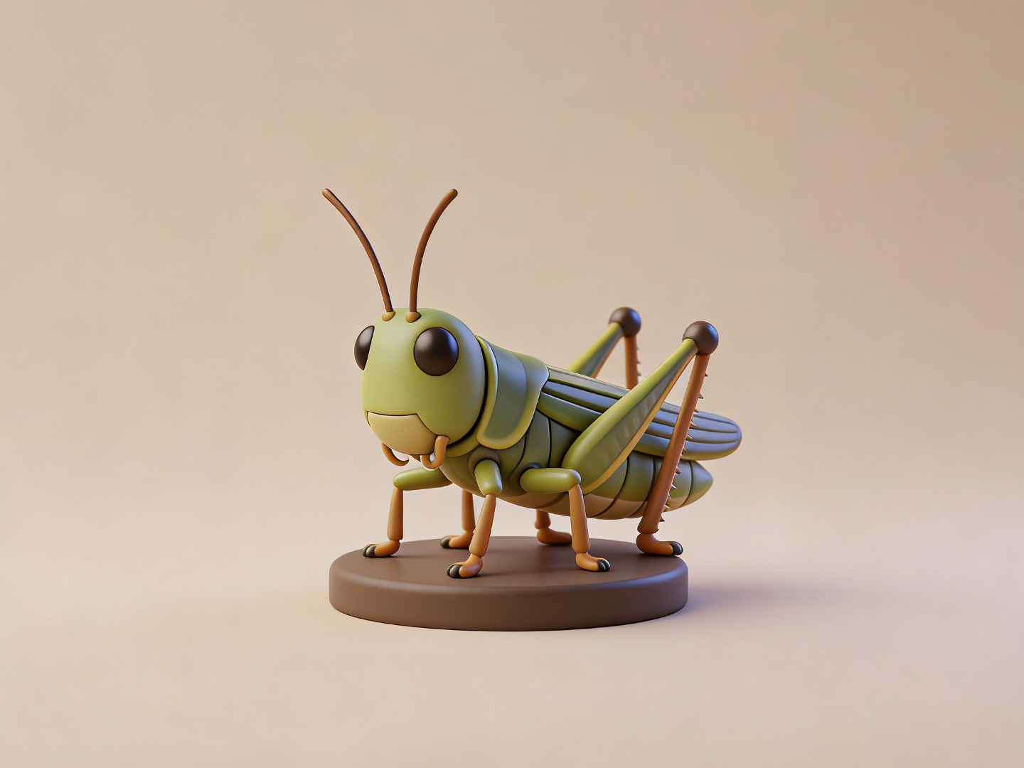 蝗虫-地球动物生物系列-幼儿认知百科-儿童涂色过家家玩具