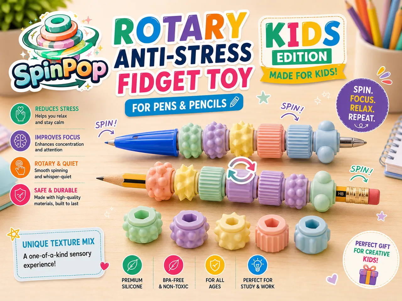 SPINPOP KIDS EDITION IL FIDGET TOY PIÙ DIVERTENTE view 3