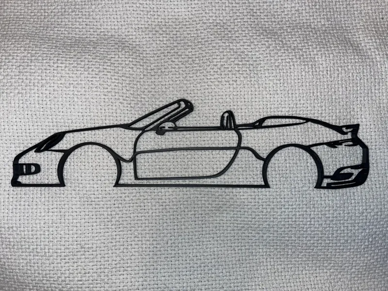 Porsche 911 turbo cabriolet lineart