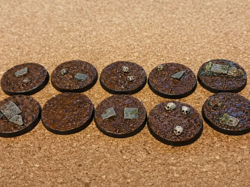 Muddy Wargame Bases – round 32mm