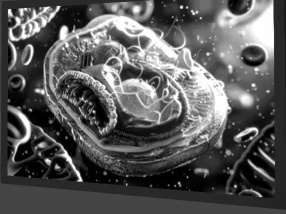 Cell internals lithophane