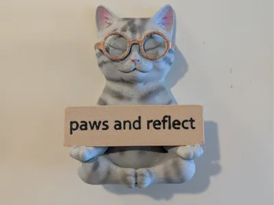 Zen Kitty fridge magnet