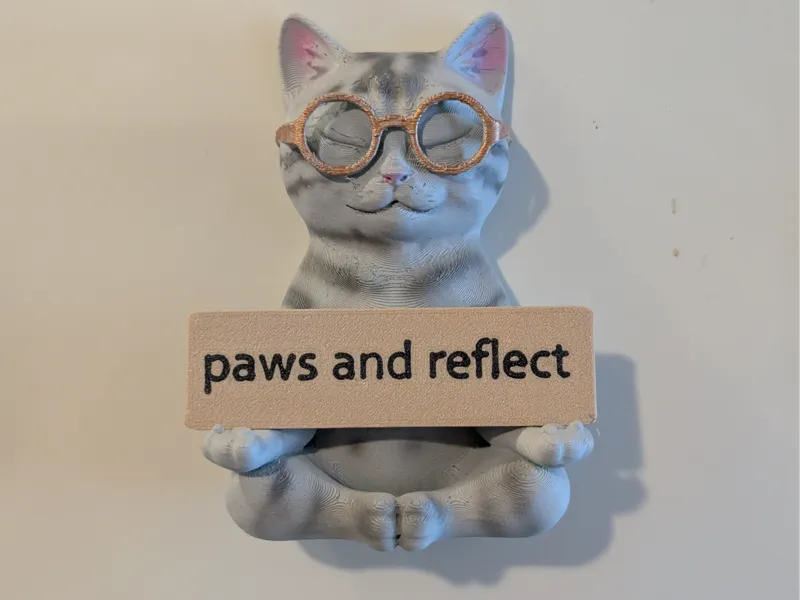 Zen Kitty fridge magnet