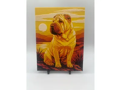 Shar Pei Pop HueForge print