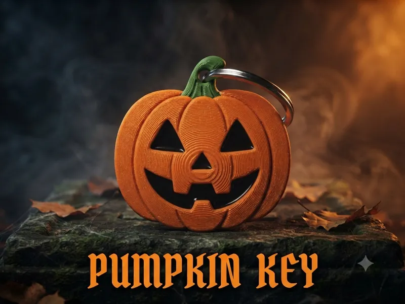 Halloween Pumpkin Keychain