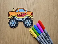 Panneau à colorier monster truck — photo 1