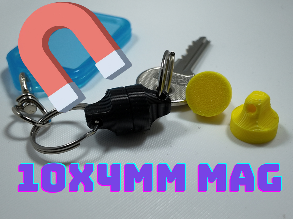 Magnetic Keychain / Quick Release /  No-GLUE