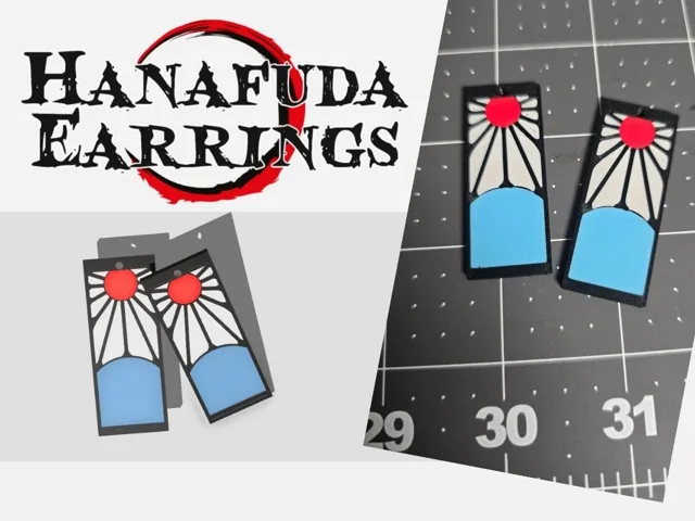 Demon Slayer Hanafuda Earrings