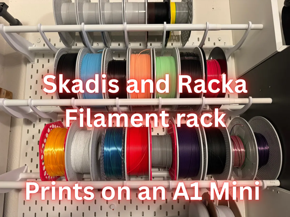 Racka Racks Philippou Skadis/Racka filament rack A1 Mini compatible - Free 3D Print Model ...