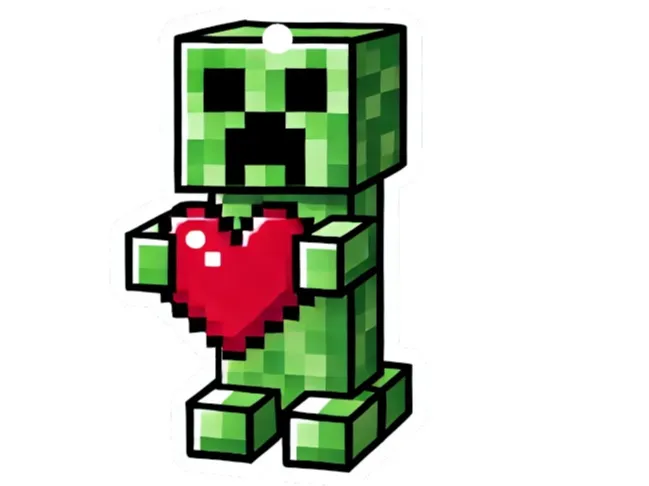 Valentine's Creeper keychain