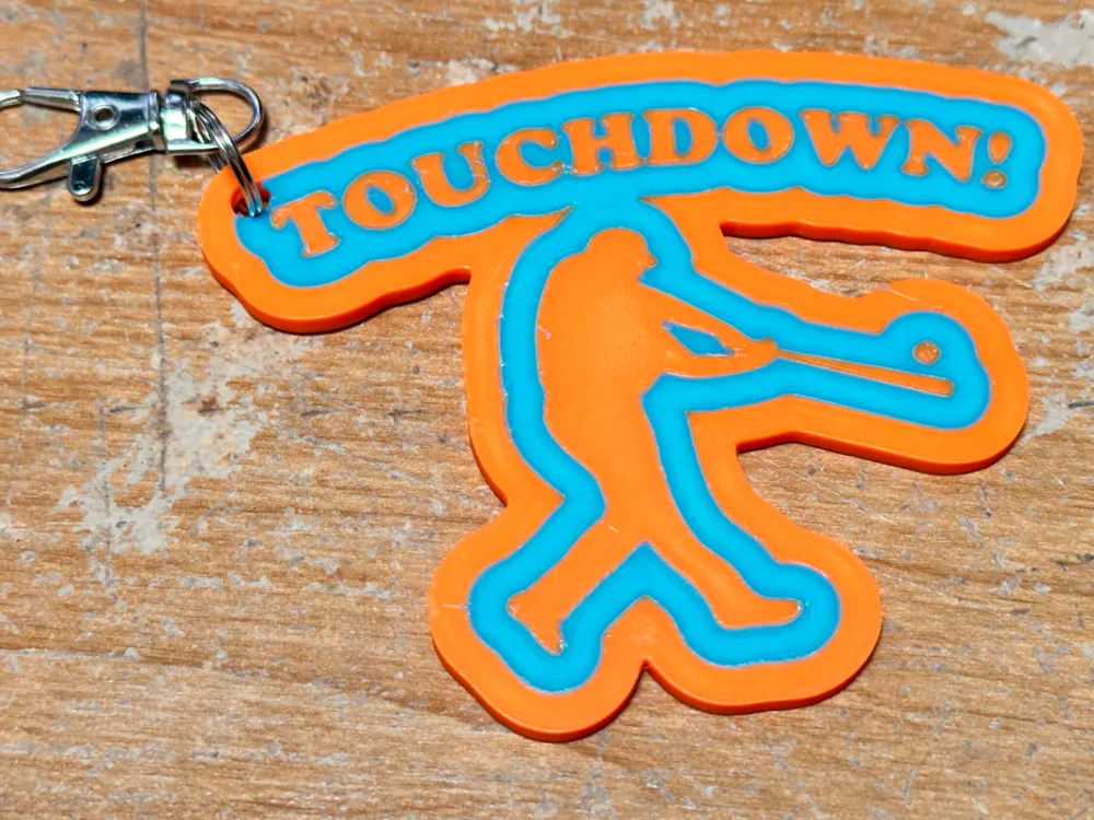 Baseball Touchdown Ironic Sports Keychain by Eternity Labs MakerWorld
