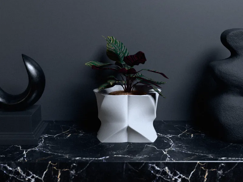 Abstract Flowerpot Untwisted – Zaha Hadid Inspired