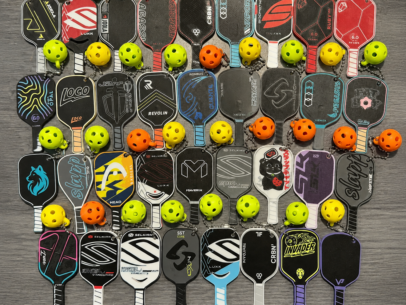 Pickleball MiniPaddle Keychain - Series 1